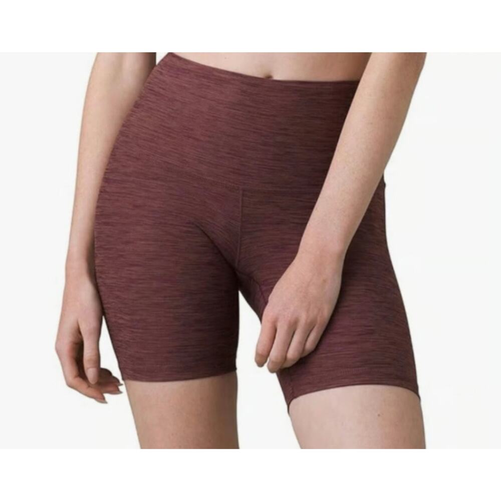 Prana Kimble Bike Shorts High Waisted NWT Heather Red Medium